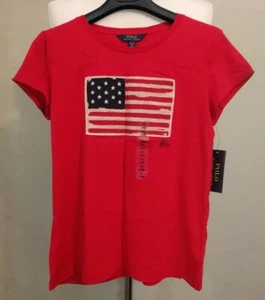 Ralph Lauren Polo Flag T shirt Red Size XS  - Picture 1 of 7