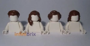4x Lego Reddish Brown Female Hair Pieces NEW - Picture 1 of 1