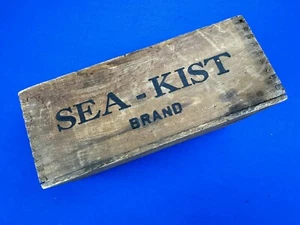 Vintage SEA-KIST Holzkiste ~ Markenseiten, Keilgelenk Ecken 8,25" x 5" - Bild 1 von 7