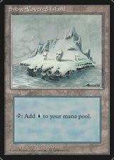 MTG 1x Snow-Covered Island Ice Age Magic the gatherine card