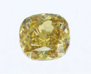 Yellow Diamond Natural Color 0.20 Carat Loose GIA Certified Cushion Cut VS1 - Picture 1 of 3