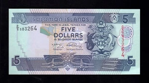 F.C. ISLAS SALOMON SOLOMON ISLANDS , 5 $ 1997 , S/C- ( AUNC ) , P.19 . - Imagen 1 de 2
