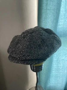 Laird and Co Hatters Herringbone Tweed Brooklyn Newsboy Cap Wool Mens 7 1/2 - Picture 1 of 9