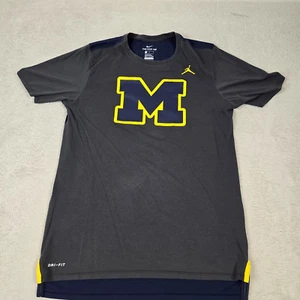 Nike University of Michigan Jordan Dri-FIT Tee Mens Medium Blue College Football - Picture 1 of 9