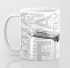 Lufthansa Boeing 747-8 with Airport Codes - Coffee Mug (11oz)