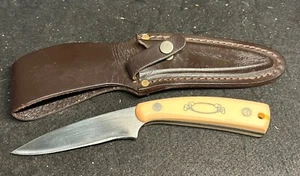 Vintage Schrade Scrimshaw Deer Knife SC501 With Sheath - Picture 1 of 6