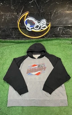 Sudadera con Capucha Gris Para Hombre Y2K Adam Ashcroft Dirt Track Racing Talla XXXL Foto 1 de 4