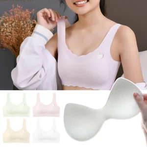 Seamless Development Period Students Back Underwear Elastic Chest Pad Top 8-18Y - Picture 1 of 19