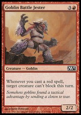 MTG 4x Goblin Battle Jester-Minstrel Battle Goblin-m13-Magic