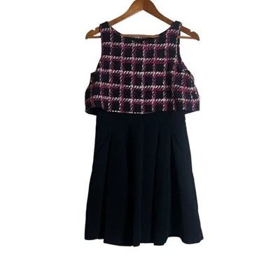 Vestido estilo tweed mezcla algodón Badgley Mischka. Talla 4 Foto 1 de 4