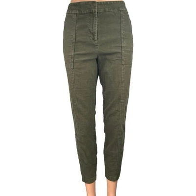 Lou & Grey Women's Olive Green High Waist Zip Hem Skinny Ankle Trouser Pants 10 - Image 1 of 4