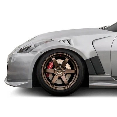 For Nissan 350Z 03-08 Duraflex AMS GT3 Style Fiberglass Front Fenders Unpainted - Image 1 of 4