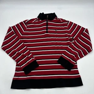 Polo Ralph Lauren Sweatershirt Girls XL 18/20 Red Striped 1/2 Zip..#29911 - Picture 1 of 10
