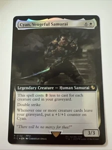 x1 Cyan, Vengeful Samurai - Foil - Extended Art R MTG Commander: Final Fantasy M - Picture 1 of 2