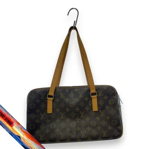 Borsa Louis Vuitton Cité GM Monogram Tela Artigianale PVC Marrone - Foto 1 di 5