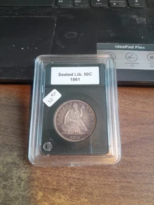 1861 Seated Liberty Half Dollar - Picture 1 of 3