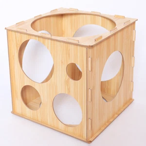 9 Holes Balloon Sizer Box Wood Square Balloon Measurement Tool for Balloon Ar... - Picture 1 of 3