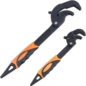 2 Pcs Multi-function Universal Wrench Set Self Adjusting, Power Grip Pipe Wrench - Picture 1 of 5