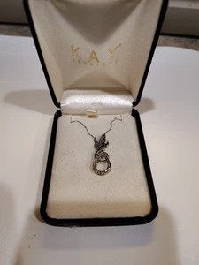 925 Sterling Silber Diamant Unendlichkeit Designer Anhänger Halskette Kay Juwelier - Bild 1 von 3