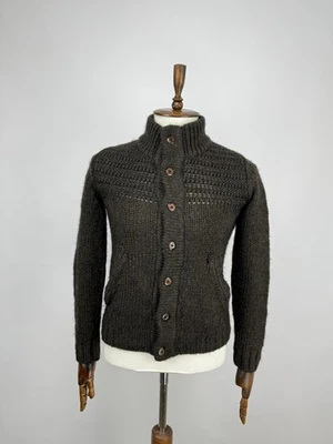Cárdigan suéter de lana de alpaca Woolrich John Rich & Bros marrón para hombre XS Foto 1 de 4