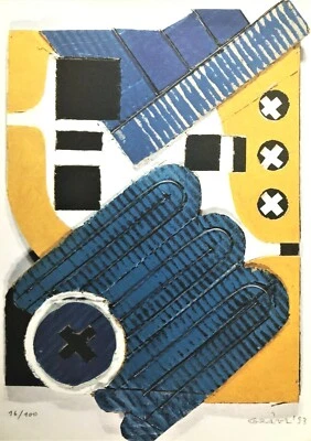 Friedrich Gräsel Farblithographie limitiert 16/100 handsigniert datiert 1993 - Bild 1 von 3