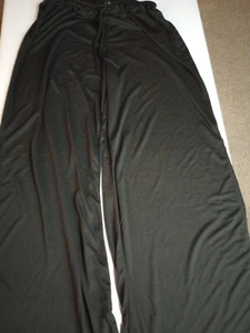 Hurley Women's Solid Side Wide Leg Slit Pant Size Large Black Relaxed Fit - Picture 1 of 7