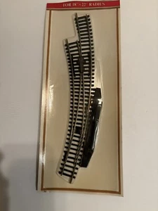 HO Model Power #180 Left Curved Turnout 18”/22” Nickel Silver NEW in Pkg. - Picture 1 of 2