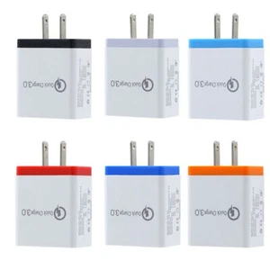 Universal 3 Port Fast Quick Charge QC3.0 USB Hub Wall Charger Adapter EU US Plug - Photo 1 sur 20