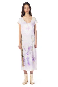 ELISA CAVALETTI langes Kleid lila weiß gold Gr. XXL ELP242059500 Sommer - Picture 1 of 4