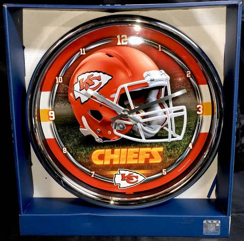 NFL Kansas City Chiefs Chrome WinCraft Wall Clock Cover