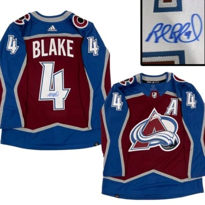 Camiseta ROB BLAKE Colorado Avalanche Burgundy Adidas PRO assinada - Imagem 1 de 2