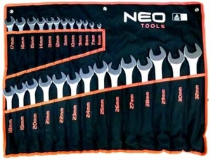 NEO TOOLS SET OF SPANNER WRENCHES 26 PCS CrV STEEEL 6 - 32mm TEXTILE CASE 09-754 - Picture 1 of 3