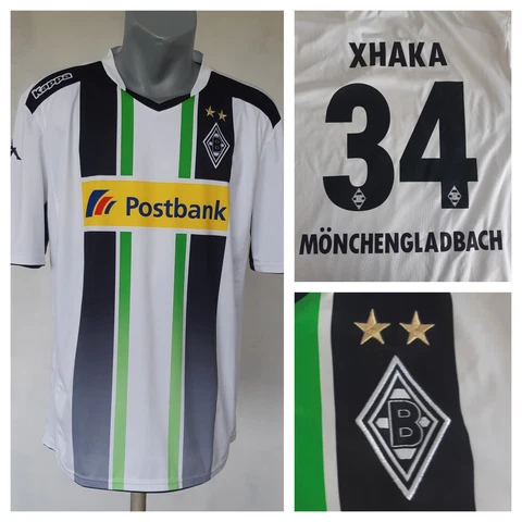 Borussia Mönchengladbach 2014 Home Jersey #34 Xhaka Kappa White Shirt Size 2XL Cover