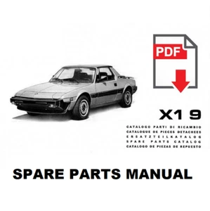 FIAT X1/9 X19 Catalogo ricambi Manuale parti esplosi INGLESE Spare parts CD - Foto 1 di 1
