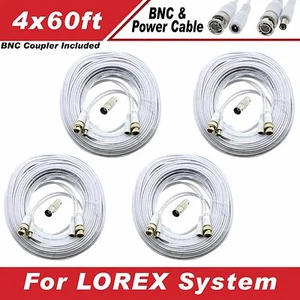 WHITE 240FT BNC CABLE FOR LOREX LH16243TC129B, LH16162TC129B, LH1561620B, ECO6 - Picture 1 of 11
