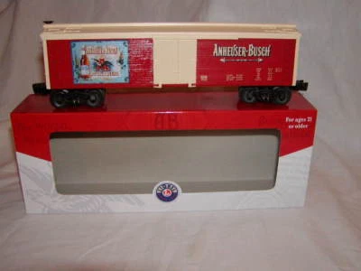 Lionel 6-85246 Vintage Anheuser Busch 2018 Woodside Reefer O 027 Shelf Display - Image 1 of 4
