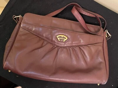 Etienne Aigner Soft Supple Leather Handbag Purse Vintage Cognac Brown  - Image 1 of 4