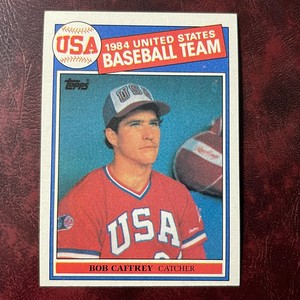 1985 Topps Set BOB CAFFREY ROOKIE #394 1984 USA BASEBALL - NM/MINT+ *HIGH GRADE*