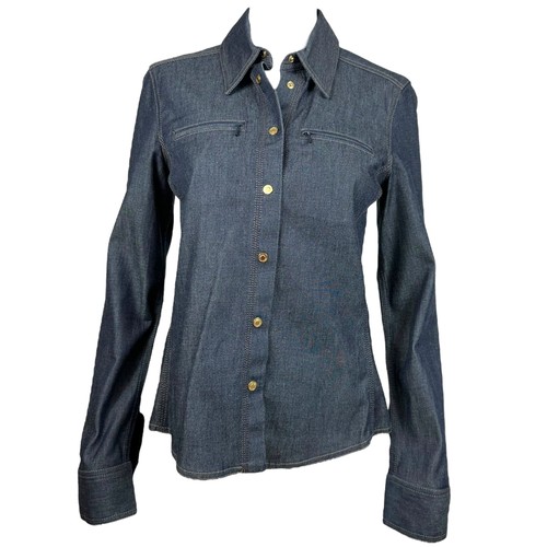 Giacca denim Gucci by Tom Ford A I 2000 bottoni oro