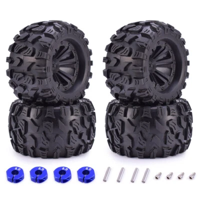 RC Wheel and tires 12mm HEX Wheel for 1/10 Monster Truck Off Road Traxxas RC Car - Image 1 of 4