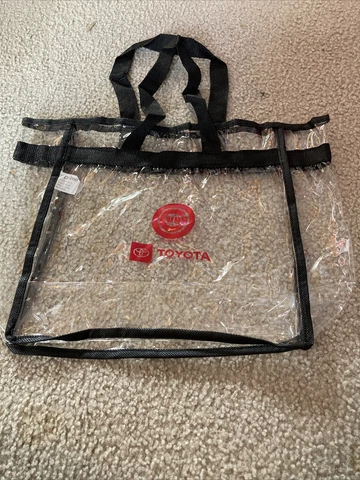 Plastic Chicago Cubs/Toyota Clear Bag With Black Handles Cover