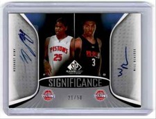 2006-07 SP Game Used SIGnificance Dual Amir Johnson/Will Blalock RC Auto 21/50