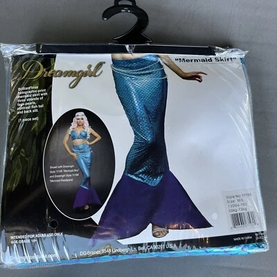 Nuevo Disfraz Dreamgirl Falda Sirena Con Perlas Imitadas, Talla Mediana-Grande Foto 1 de 3