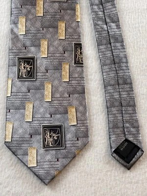 Gravata de seda PICASSO multicolorida excelente estado usado - Imagem 1 de 4