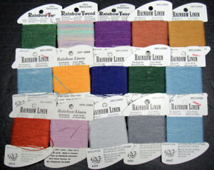 15xNeedlepoint/Embroidery THREAD R GALLERY Rainbow Linen & Rainbow Tweed-XW7