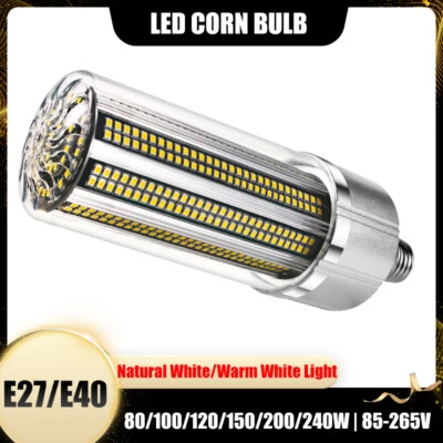 LED Birnen 80/100/120 - 240W Leuchtmittel | Natürliches/Warmes Licht | 85-265V - Bild 1 von 4