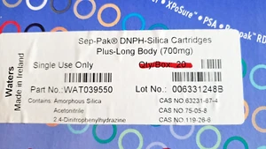 SEP-PAK WATERS, WAT039550,  DNHP-SILICA CARTRIDGES PLUS LONG BODY. QUANTITY 19 - Picture 1 of 3