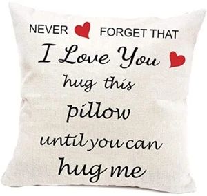 Two Sided Printing Lover Pillow Cover I Love You Valentine's Day White - Picture 1 of 7