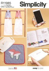 Simplicity R11985 Gnome Woodland Kitchen Towels, Potholder, Tablet Stand S9878 - Picture 1 of 3