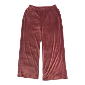 GAP Women’s Velour Lounge Pants L | Rose Purple Straight Leg Cozy Comfy Sleep - Picture 1 of 7